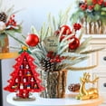 thumbnail image 7 of BinKFF Christmas Interior Decoration - Wooden Christmas Trees Tabletop Decor Rustic Christmas Decor Wooden Trees Sign for Home Office Fireplace Farmhouse Party Xmas Centerpieces, 7 of 7