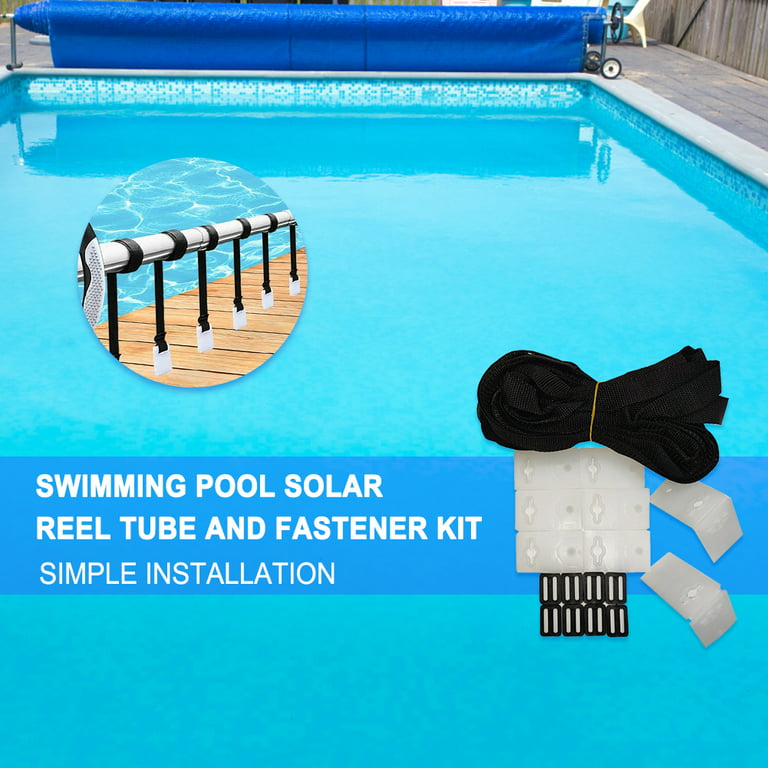 YFMHA 8x Swimming Pool Solar Reel Tube Covers Blanket Straps Pool