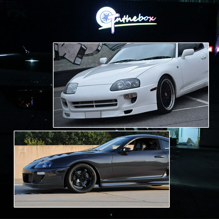 GTINTHEBOX For 1997-1998 Toyota SUPRA MK.4 Smoked Lens Front