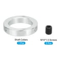 thumbnail image 3 of Uxcell Shaft Collar, 2.2 Inch Bore Zinc Plated Carbon Steel Set Screw Style Clamping Collars Silver 1 Pcs, 3 of 4