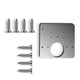 thumbnail image 3 of Gabinete de acero inoxidable Placa de reparación de la bisagra de puerta de madera Plantilla universal con conjunto de montaje de tornillo Soporte de dormitorio de cocina 1 placa 8 tornillos Yuarrent TO001029-01B, 3 of 6
