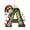Christmas Elf #A, variant on FACESOW Acrylic Letter Ornament for Christmas Tree, 3.15 Inches Alphabet Hanging Decoration for Personalized DIY Xmas Pendant, Display on Wall Door Window and Home Festive Decor, J Style