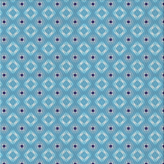 Ahgly Company Indoor Square Patterned Blue Novelty Area Rugs, 5' Square
