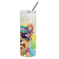 thumbnail image 3 of Carolines Treasures DAC2577TBL20 20 oz Yorkshire Terrier Hippie Dawg Stainless Steel Skinny Tumbler, 3 of 5