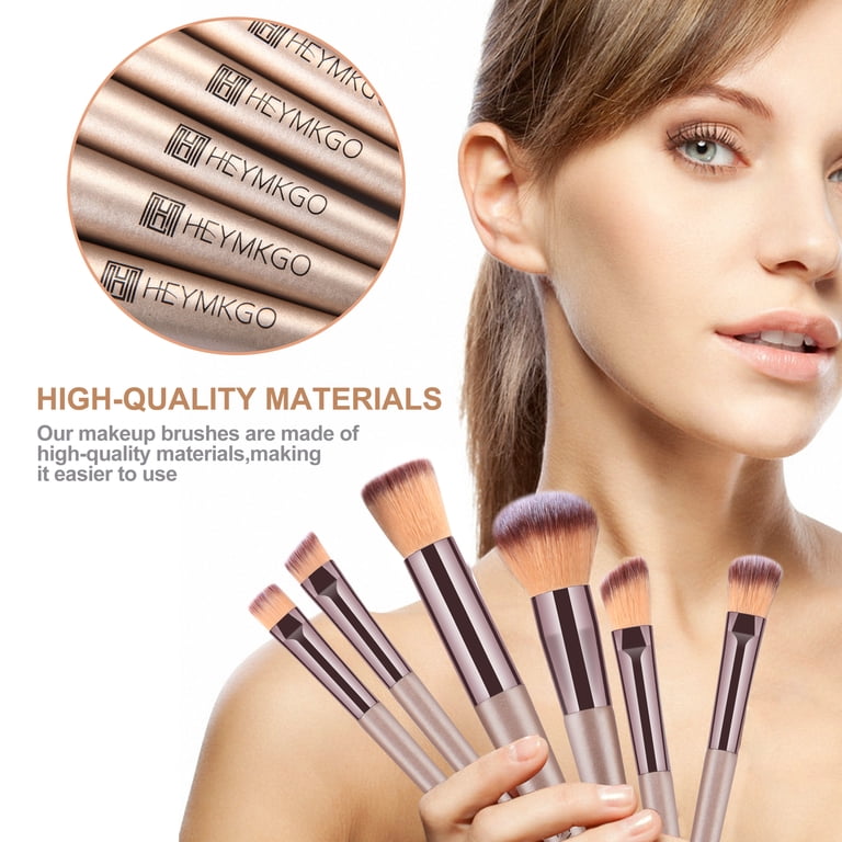 Fifteen-Piece Champagne Gold Makeup Brush Set With Bag photo 3