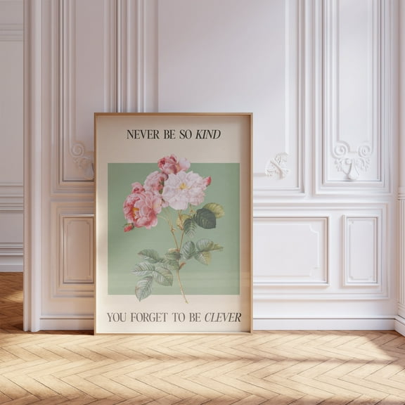 MSFCON Never Be So Kind You Forget To Be Clever | Music Wall Art | Aesthetic Prints | Taylor Art | Bedroom Decor | Marjorie Print