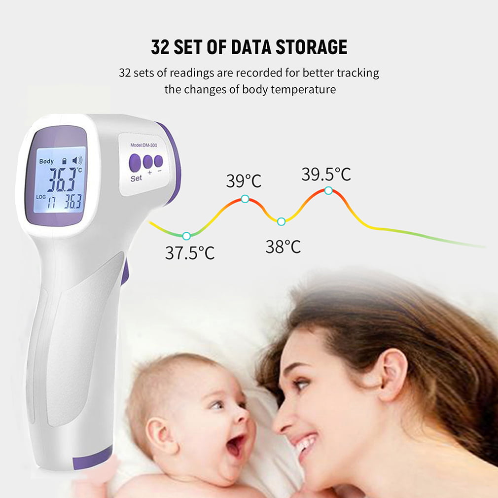 Infrarouge Digital Non-Contact Thermomètre médical Front bébé/adulte 