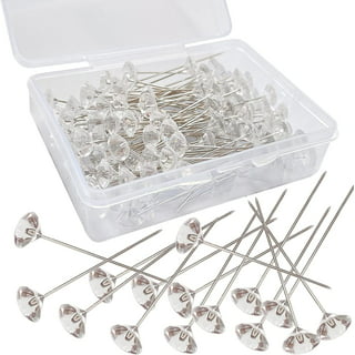 200 Pieces Sewing Pins Straight Head Pins, SourceTon Flower Pins Clear  Diamond Crystal Pins and Teardrop Pearl Head Pins for DIY Jewelry Making  Sewing Wedding Flower Decorations, 2 Styles (White) 