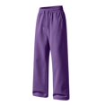 thumbnail image 7 of Mens Cargo Sweatpants Relaxed Straight Leg Uncuffed Jogger Drawstring Elastic Waist 4 Deep Pockets Open Bottom Lightweight for Spring Fall Outdoor Active Wear Purple L, 7 of 7
