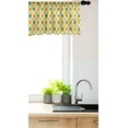 thumbnail image 3 of Ambesonne Retro Window Valance, Classic Checkered Striped, 54" X 18", Marigold Green Cream, 3 of 3