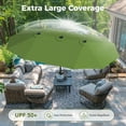 thumbnail image 4 of Alpha Joy 15ft Outdoor Patio Umbrella Extra-Large Double-Sided Garden Umbrella with Crank Handle and Base - Lime, 4 of 6