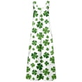 thumbnail image 6 of Gyujnb Women's St. Patrick's Day Overalls - White Green Glitter Shamrock Print Pocketed Wide Leg Jumpsuit for Irish Festival,5XL, 6 of 6