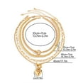 thumbnail image 6 of Yesbay 4 Pcs/Set Women Necklace Set Heart Pendant Round Paper Clip Chain Electroplated Necklace Adjustable Extended Chain Necklace, 6 of 8