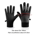 thumbnail image 4 of Guantes de esquí de invierno impermeables para hombre, guantes de ciclismo para correr y conducir (negro), 4 of 4