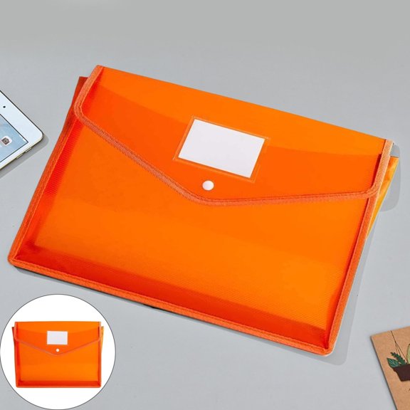 VEFSU Documents Holder, Envelope Folder File Storage Bag with Snap Button and Label Pocket, File Envelopes for School Office Supplies, Certificate File Holder, Document Folder