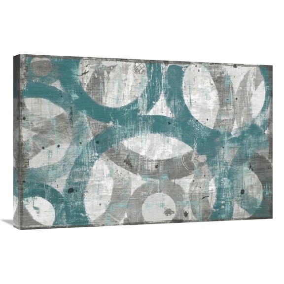 Global Gallery's 'Industrial I Teal' By Michael Mullan Stretched Canvas Wall Art