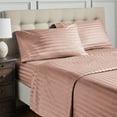 thumbnail image 4 of (2 pack) Hotel Style 4-Piece 600 Thread Count Rose Stripe Egyptian Cotton Adult Bed Sheets, Queen-Deep Pocket, 4 of 11