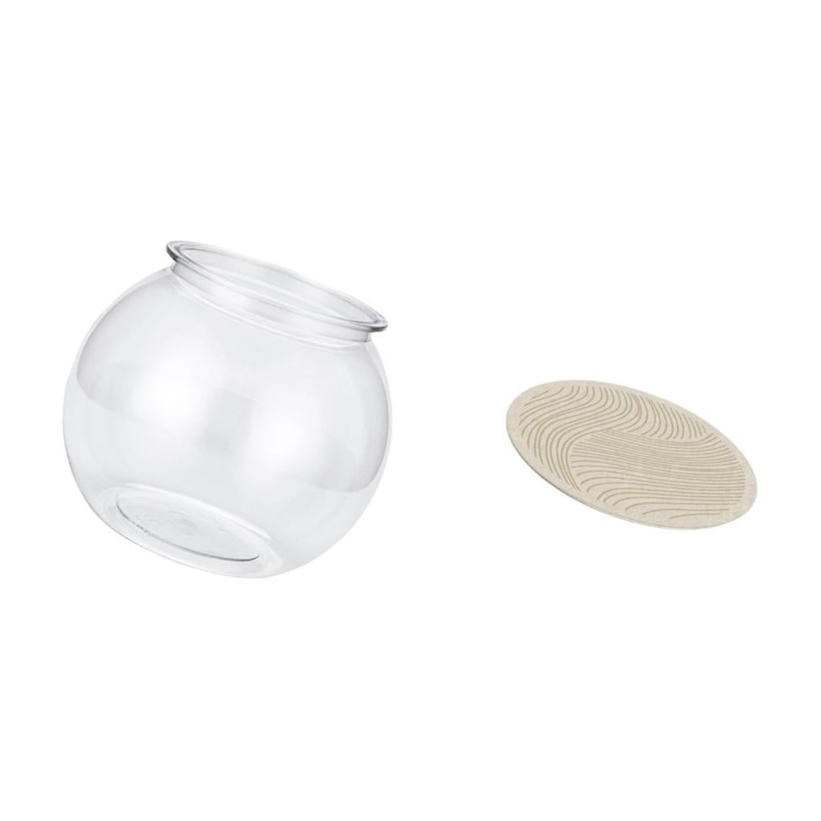 Desktop Aquarium Tank Transparent Fish Bowl Vase Lightweight PP Material for Office Living Room Table Decor Entryway