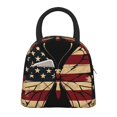thumbnail image 1 of Fotbe Patriotic USA Butterfly Art Bolsa de Almuerzo con Estampado, Lonchera Aislada, Contenedor de Comida Reutilizable Tipo Cooler a Prueba de Fugas, 1 of 6
