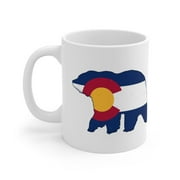 Colorado Coffee Mug Bear Denver Colorado Springs Ceramic Mug 11oz Gift from Colorado Mile High City 5280