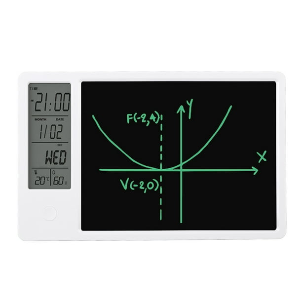 Calendario Electrónico de Escrito Con Tableta de Escritura Lcd Borrable, Diseño de Tablero de Escritura Lcd de 9,5 Pulgadas, RelOJ Digital Con Visualización de Fecha