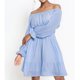 thumbnail image 1 of WILLBEST Vestido Mini Casual Para Mujer, Cuello Cuadrado, Espalda Con Cómodo Y Transpirable., Cintura Elástica, Manga Larga, Dobladillo Con Volantes, 1 of 3