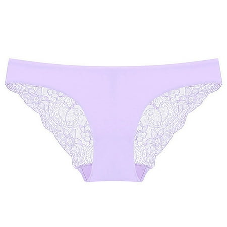 

Outfmvch underwear women Women s Breathable Underwear Lace Ice Silk Low Waist Briefs lingerie for women