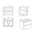 thumbnail image 6 of 24" White Bathroom Vanity with Sink, Large Storage Wall Mounted Floating Bathroom Vanity for Modern Bathroom(without Drain and Faucet), 6 of 6
