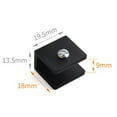thumbnail image 5 of Soumake 2Pcs/Set Black Glass Clips Flat Strong Bearing Capacity Stainless Steel Portable High Hardness Anti-dropping Square Glass Clamps for Wall Mounts, 5 of 8