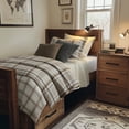 thumbnail image 6 of Levtex Home - Spencer Plaid Neutral - King Duvet Cover (106x94in.) + Two King Shams (20x36in.) - Plaid - Beige Tan Cream - Reversible - Brushed Flannel, 6 of 8