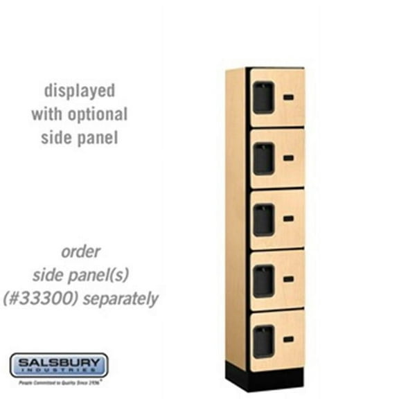 SalsburyIndustries  Five Tier Box Style Tier 1 Wide 5 ft. X 15 in. Designer Wood Locker - Maple