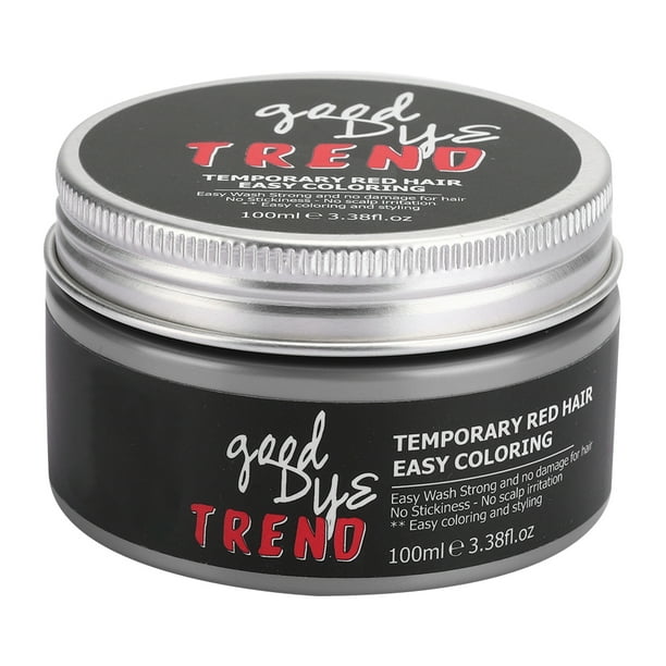 Crema De Tinte Temporal Para El Cabello, Crema De Tinte Para El Cabello DIY, 100 Ml Coloración Simple Práctico Para Un Efecto De Teñido Del Cabello De Alta Eficiencia Sin Dañar ANGGREK Rojo