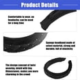 thumbnail image 5 of Vocoste 1 Pc Velvet Twist Braid Headband Fashion Hairband for Woman Non Slip Black, 5 of 7