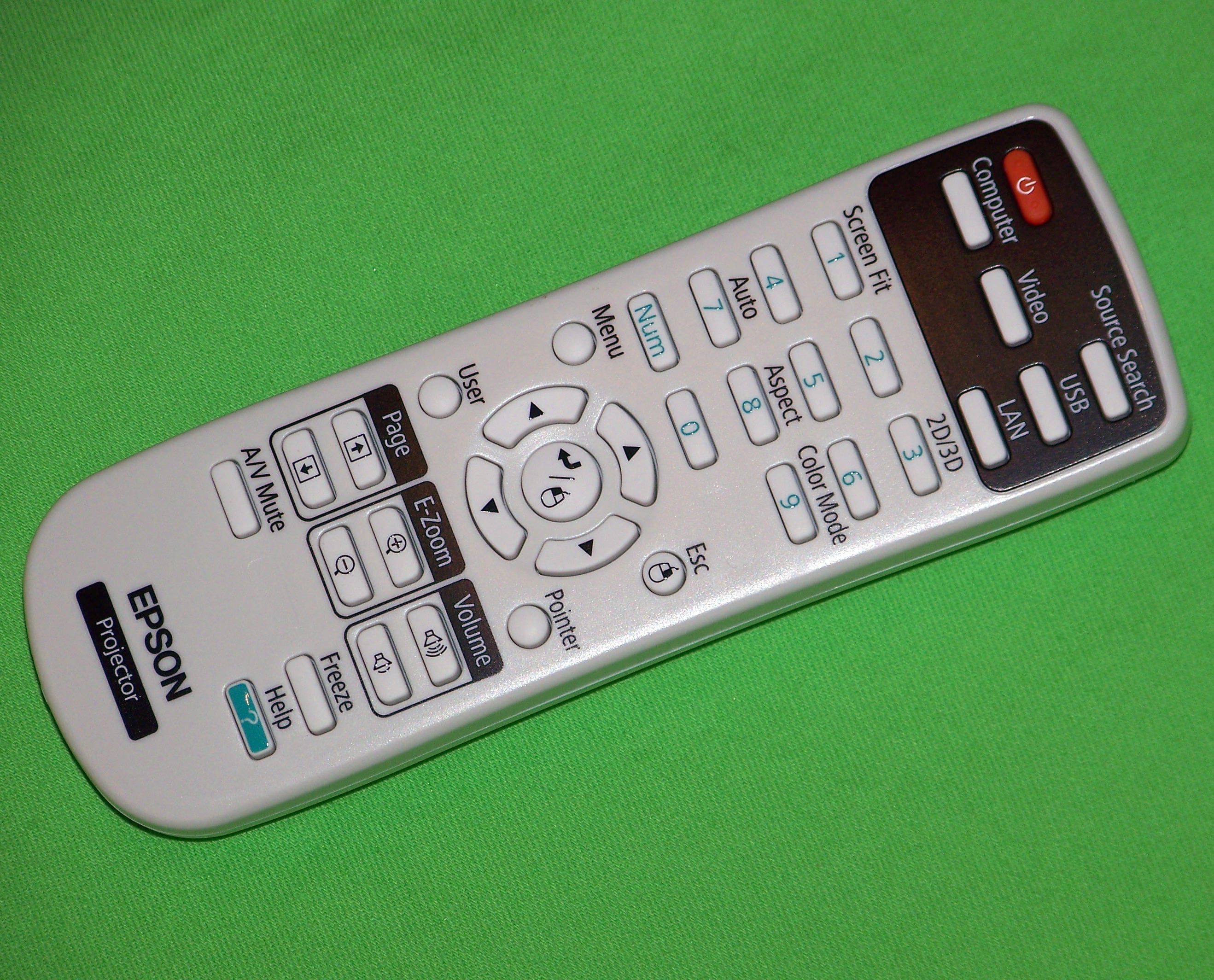 Epson Projector Remote Control PowerLite Home Cinema 750HD, PowerLite
