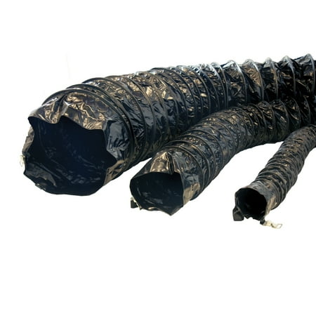 

Rubber-Cal Air Ventilator Black Ventilation Duct Hose (Fully Stretched) 12-Inch by 25-Feet