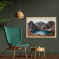 thumbnail image 2 of Landscape Wall Art with Frame, Secret Lake on the Rock Mountain Resort Nature Earth Landscape Photo, Printed Fabric Poster for Bathroom Living Room, 35" x 23", Brown Teal, by Ambesonne, 2 of 2