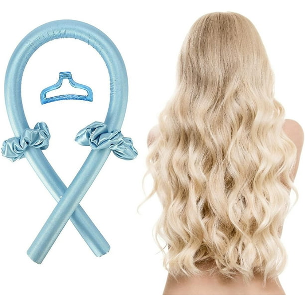 Rizador de pelo de seda, varillas para rizar rizos sin calor, diadema con varilla para rizar sin corazón, rodillos para rizar, diadema suave, peinado DIY Namotu LKX-0688-1