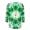 thumbnail image 4 of Jsaierl Womens St Patrick's Day Shirts Plus Size Shamrock Graphic Tshirts Trendy 3/4 Sleeve Pullover Blouses Irish Spring Crewneck Holiday Tops, 4 of 5