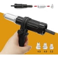 thumbnail image 3 of RVKXHD Pop Rivet Gun Tool Rivet Drill Attachment Power Drill Tool Kit Cordless Rivet Gun, 3 of 8
