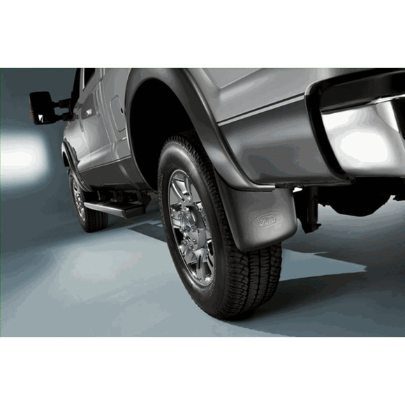 Genuine Ford E7TZ-16A550-A Mud Flap Kit - Black, Front Or Rear Replacement
