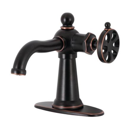 Belknap Single-Handle Bathroom Faucet with Push Pop-Up, Brushed Brass