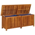 thumbnail image 4 of Outdoor Storage Chest with Inner Bag, Brown Solid Acacia Wood, 59 Inch, 4 of 6