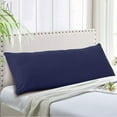 thumbnail image 4 of Gustave Set of 2 Ultra Soft Body Pillowcases with Envelope Closure Microfiber Long Bedding Pillow Cover Pure Color Pillow Case 20" x 55" (Navy), 4 of 8