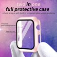 thumbnail image 2 of Case Compatible with Apple Watch with Built in Tempered Glass Screen Protector- All Around Hard PC Case Overall Protective Cover (40mm, Purple&Pink&Clear), 2 of 5
