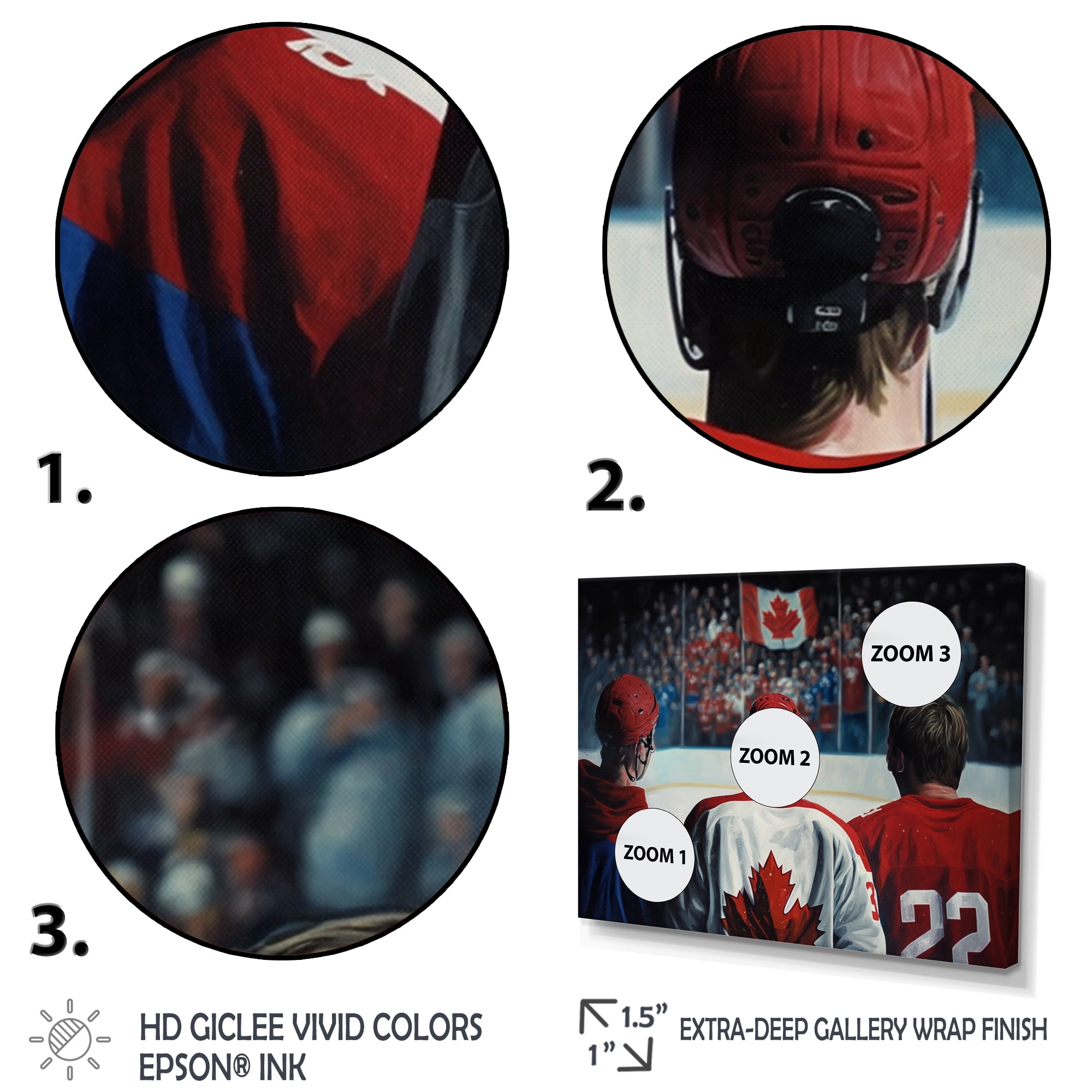Designart Hocky Players During Game Canvas Wall Art
