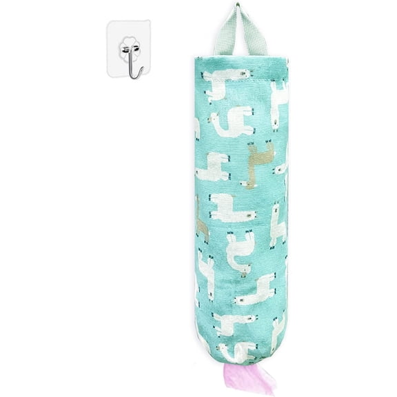 LQCrafK Bag Holder, Reusable Grocery Bag Holder for Bags, Strong Bag Storage Dispenser with Hanging Loop, Wall Mount Bag Dispenser for Home Kitchen Cabinet, 1 Pack, 22in x 8.3in