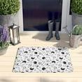 thumbnail image 2 of Black White Baseball Icons Flannel Non Slip Door Rugs,Washable Door Mats Indoor,Decorative Door Mats,Dirt-Resistant and Absorbent Doormat for Entrance,Bedroom,Kitchen,Bathroom,23.5"x16", 2 of 5