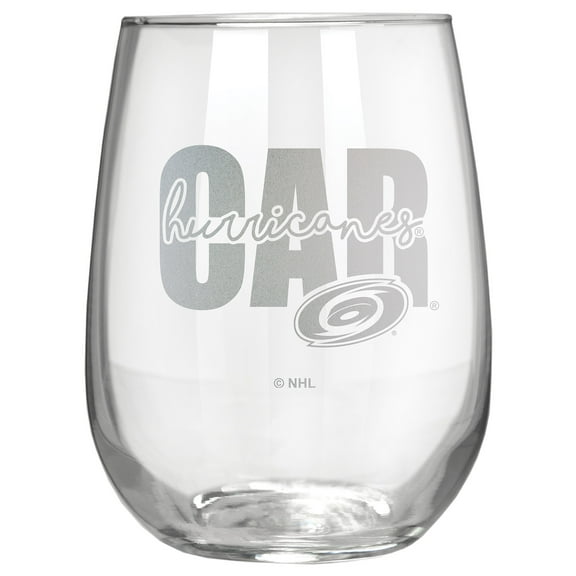 Carolina Hurricanes Etched 17oz. City Stemless Wine Glass