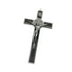 thumbnail image 4 of Figura de crucifijo católico, adorno, escultura, estatua, resistente al desgaste, zinc resistente. Plata y negro, 4 of 9