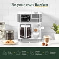 thumbnail image 2 of Cuisinart Cafetera Barista System, Coffee Center Máquina de café 4 en 1, Café de una sola porción, Compatible con cápsulas Espresso y Nespresso, Jarra de 12 tazas, Blanco, SS-4N1W, 2 of 5